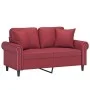 2-seater sofa with red synthetic leather cushions 120 cm by , Sofas - Ref: Foro24-3200928, Price: 230,30 €, Discount: %