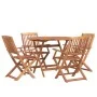 Garden dining set 5 pieces solid acacia wood by , Garden sets - Ref: Foro24-3152897, Price: 309,68 €, Discount: %