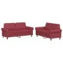 Juego de sofás con cojines 2 piezas cuero sintético rojo tinto by , Sofas - Ref: Foro24-3202153, Price: 436,23 €, Discount: %