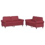 Juego de sofás con cojines 2 piezas cuero sintético rojo tinto by , Sofas - Ref: Foro24-3202153, Price: 442,93 €, Discount: %
