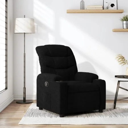 Sillón reclinable de tela negro de , Sillones - Ref: Foro24-374149, Precio: 203,34 €, Descuento: %