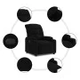 Sillón reclinable de tela negro de , Sillones - Ref: Foro24-374149, Precio: 203,34 €, Descuento: %