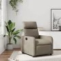 Sillón reclinable de cuero sintético color capuchino de , Sillones - Ref: Foro24-374189, Precio: 196,03 €, Descuento: %