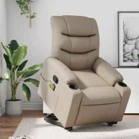 Massage-Sessel mit Fußstütze, Kunstleder in Capuccino-Farbe. von , Sessel - Ref: Foro24-3206612, Preis: 311,53 €, Rabatt: %