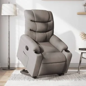 Sillón reclinable elevable tela gris taupe by , Armchairs - Ref: Foro24-3206652, Price: 289,76 €, Discount: %
