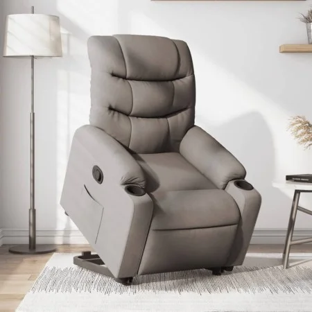 Sillón reclinable elevable tela gris taupe by , Armchairs - Ref: Foro24-3206652, Price: 296,07 €, Discount: %