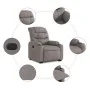 Sillón reclinable elevable tela gris taupe by , Armchairs - Ref: Foro24-3206652, Price: 296,07 €, Discount: %