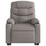 Sillón reclinable elevable tela gris taupe by , Armchairs - Ref: Foro24-3206652, Price: 273,17 €, Discount: %
