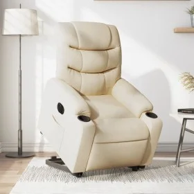 Sillón eléctrico reclinable elevable de tela color crema by , Armchairs - Ref: Foro24-3206671, Price: 375,57 €, Discount: %