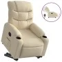 Sillón eléctrico reclinable elevable de tela color crema by , Armchairs - Ref: Foro24-3206671, Price: 375,57 €, Discount: %
