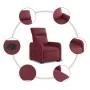 Sillón eléctrico reclinable elevable de tela rojo tinto by , Armchairs - Ref: Foro24-3206720, Price: 315,30 €, Discount: %