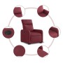 Sillón eléctrico reclinable elevable de tela rojo tinto by , Armchairs - Ref: Foro24-3206720, Price: 293,11 €, Discount: %