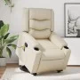 Massage-Fußstützen-Sessel aus Kunstleder in Cremefarbe. von , Sessel - Ref: Foro24-3206556, Preis: 341,26 €, Rabatt: %