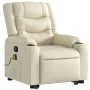 Massage-Fußstützen-Sessel aus Kunstleder in Cremefarbe. von , Sessel - Ref: Foro24-3206556, Preis: 341,26 €, Rabatt: %