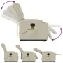 Massage-Fußstützen-Sessel aus Kunstleder in Cremefarbe. von , Sessel - Ref: Foro24-3206556, Preis: 341,26 €, Rabatt: %