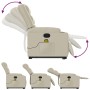 Massage-Fußstützen-Sessel aus Kunstleder in Cremefarbe. von , Sessel - Ref: Foro24-3206556, Preis: 319,23 €, Rabatt: %