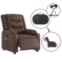 Sillón de masaje reclinable eléctrico cuero sintético marrón de , Sillones - Ref: Foro24-3206549, Precio: 294,43 €, Descuento: %