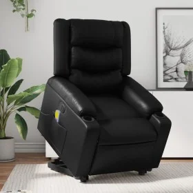 Sillón de masaje elevable eléctrico cuero sintético negro by , Armchairs - Ref: Foro24-3206563, Price: 368,61 €, Discount: %