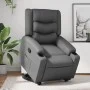 Sillón reclinable elevable cuero artificial gris by , Armchairs - Ref: Foro24-3206554, Price: 315,86 €, Discount: %