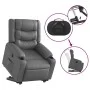 Sillón reclinable elevable cuero artificial gris by , Armchairs - Ref: Foro24-3206554, Price: 315,86 €, Discount: %