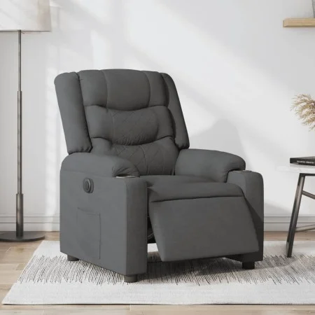 Sillón reclinable eléctrico de tela gris oscuro de , Sillones - Ref: Foro24-3206568, Precio: 283,24 €, Descuento: %