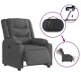 Sillón reclinable eléctrico de tela gris oscuro de , Sillones - Ref: Foro24-3206568, Precio: 283,24 €, Descuento: %
