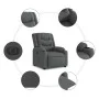 Sillón reclinable eléctrico de tela gris oscuro de , Sillones - Ref: Foro24-3206568, Precio: 283,24 €, Descuento: %