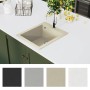Küchenspüle aus Granit mit beiger Schüssel von vidaXL, Sinkt - Ref: Foro24-144850, Preis: 168,38 €, Rabatt: %