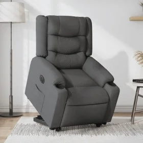 Sillón eléctrico reclinable elevable de tela gris oscuro by , Armchairs - Ref: Foro24-3206580, Price: 368,71 €, Discount: %