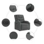 Sillón eléctrico reclinable elevable de tela gris oscuro de , Sillones - Ref: Foro24-3206580, Precio: 368,60 €, Descuento: %