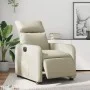 Sillón reclinable eléctrico de cuero sintético crema de , Sillones - Ref: Foro24-3206736, Precio: 238,99 €, Descuento: %