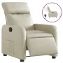 Sillón reclinable eléctrico de cuero sintético crema de , Sillones - Ref: Foro24-3206736, Precio: 238,99 €, Descuento: %