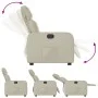 Sillón reclinable eléctrico de cuero sintético crema de , Sillones - Ref: Foro24-3206736, Precio: 238,99 €, Descuento: %