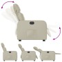 Sillón reclinable eléctrico de cuero sintético crema by , Armchairs - Ref: Foro24-3206736, Price: 230,99 €, Discount: %