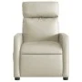 Sillón reclinable eléctrico de cuero sintético crema de , Sillones - Ref: Foro24-3206736, Precio: 238,99 €, Descuento: %