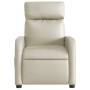 Sillón reclinable eléctrico de cuero sintético crema by , Armchairs - Ref: Foro24-3206736, Price: 230,99 €, Discount: %