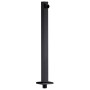 Barra de soporte ducha cuadrada acero inox 201 negro 40 cm