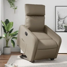 Verstellbarer Aufstehsessel aus Kunstleder in Capuccino-Farbe. von , Sessel - Ref: Foro24-3206755, Preis: 283,38 €, Rabatt: %