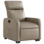 Sillón reclinable elevable cuero artificial color capuchino by , Armchairs - Ref: Foro24-3206755, Price: 283,38 €, Discount: %