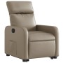 Sillón reclinable elevable cuero artificial color capuchino by , Armchairs - Ref: Foro24-3206755, Price: 264,69 €, Discount: %