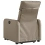Sillón reclinable elevable cuero artificial color capuchino by , Armchairs - Ref: Foro24-3206755, Price: 283,38 €, Discount: %