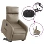 Sillón reclinable elevable cuero artificial color capuchino by , Armchairs - Ref: Foro24-3206755, Price: 283,38 €, Discount: %