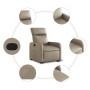 Sillón reclinable elevable cuero artificial color capuchino by , Armchairs - Ref: Foro24-3206755, Price: 264,69 €, Discount: %