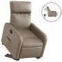 Sillón elevable eléctrico cuero artificial capuchino by , Armchairs - Ref: Foro24-3206769, Price: 335,45 €, Discount: %