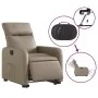 Sillón elevable eléctrico cuero artificial capuchino by , Armchairs - Ref: Foro24-3206769, Price: 335,45 €, Discount: %
