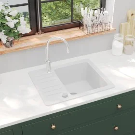 Küchenspüle mit einem großen Becken aus weißem Granit. von vidaXL, Sinkt - Ref: Foro24-144861, Preis: 167,83 €, Rabatt: %