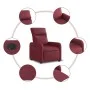 Sillón reclinable eléctrico tela rojo tinto by , Armchairs - Ref: Foro24-3206684, Price: 224,33 €, Discount: %