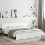 White bed frame with headboard 180x200 cm by , Beds and slatted bases - Ref: Foro24-3207462, Price: 155,00 €, Discount: %