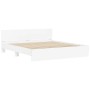 Estructura de cama con cabecero blanca 180x200 cm de , Camas y somieres - Ref: Foro24-3207462, Precio: 166,70 €, Descuento: %