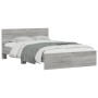 Estructura de cama con cabecero gris Sonoma 120x200 cm de , Camas y somieres - Ref: Foro24-3207495, Precio: 163,20 €, Descuen...